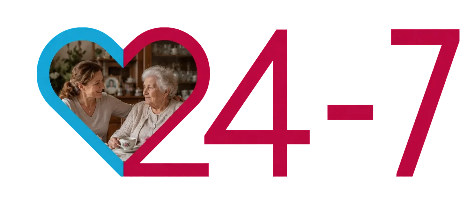 Polnische Betreuungskraft unterstützt eine Seniorin in einer ruhigen Alltagssituation zuhause.