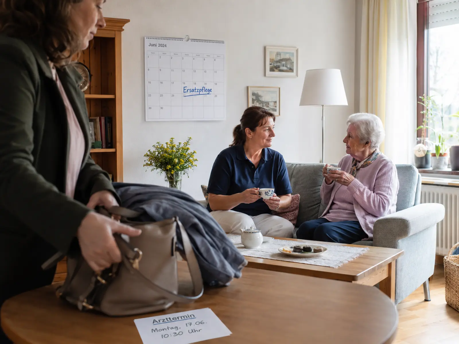 Ersatzpflege zuhause organisieren wenn Angehörige verhindert sind