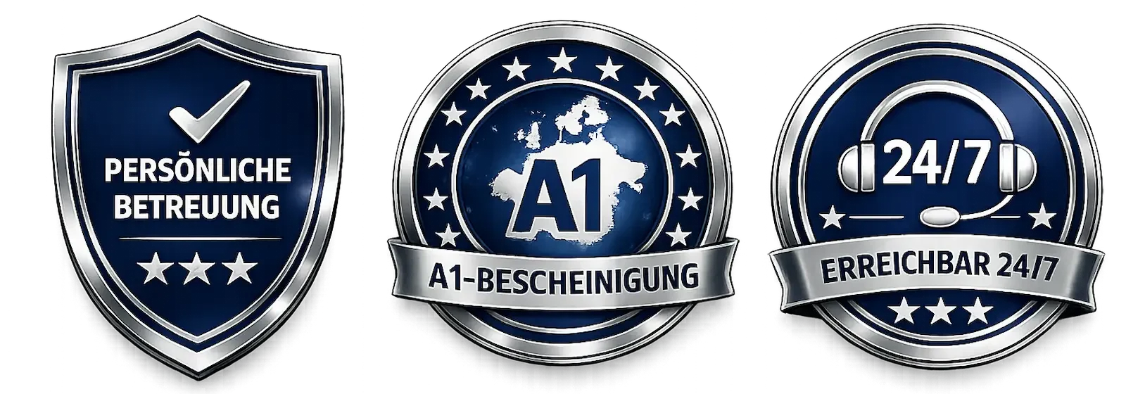 Pflege24-7 Vertrauenssiegel persönliche Betreuung und A1