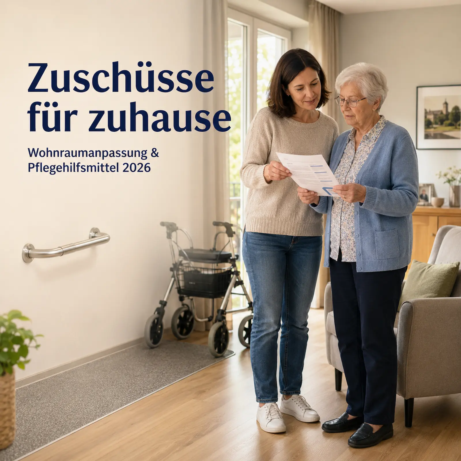 Zuschüsse für zuhause Wohnraumanpassung und Pflegehilfsmittel 2026