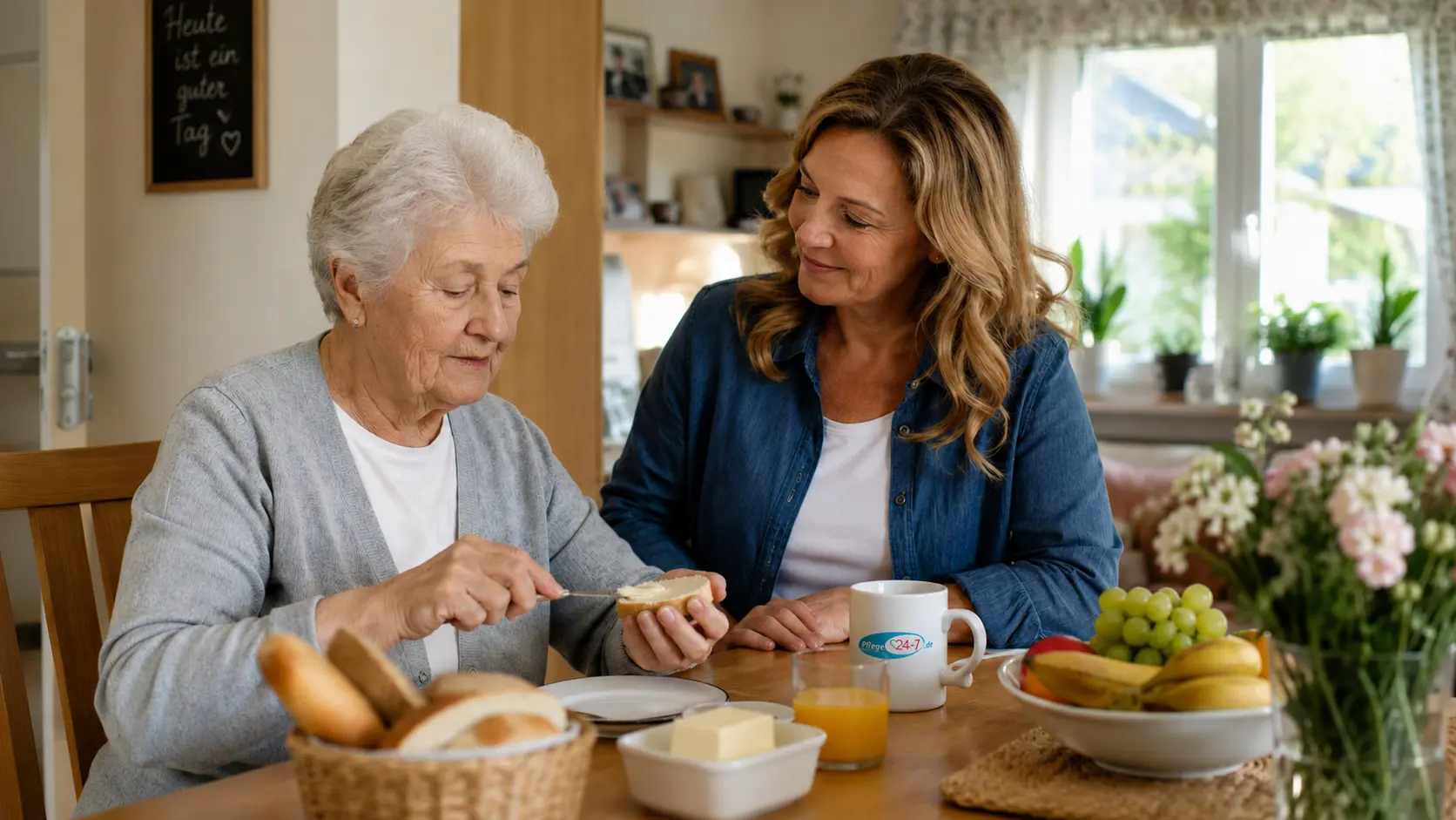 Frühstücksbegleitung bei Demenz zuhause