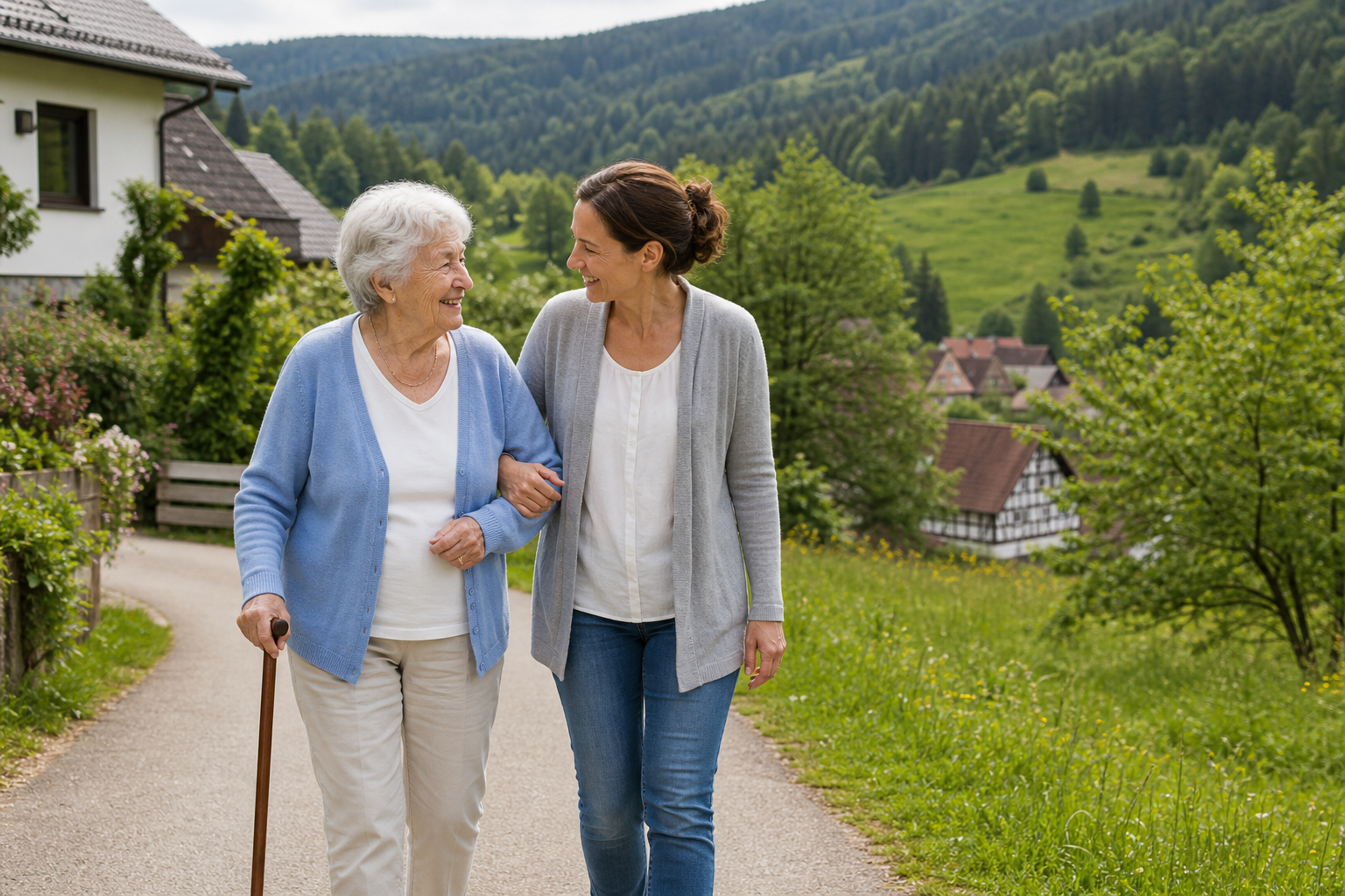Betreuung zuhause in einer ländlichen Region im Schwarzwald
